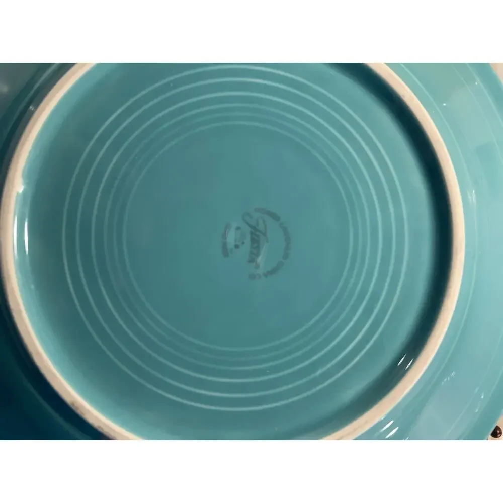 Vtg Homer Laughlin Fiesta Turquoise Plates 10.5